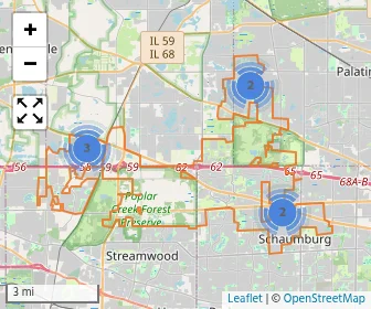 Area schools map